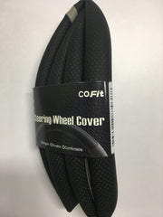 COFIT Breathable and Non Slip Microfiber Leather Steering Wheel Cover Universal - Gray and Black