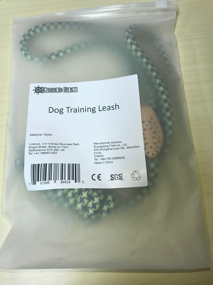 Grand Line Dog Leash for Training Walking Rope Slip Lead for Small, Medium, Large and Extra Heavy Dogs - 1.5m Long, Gray