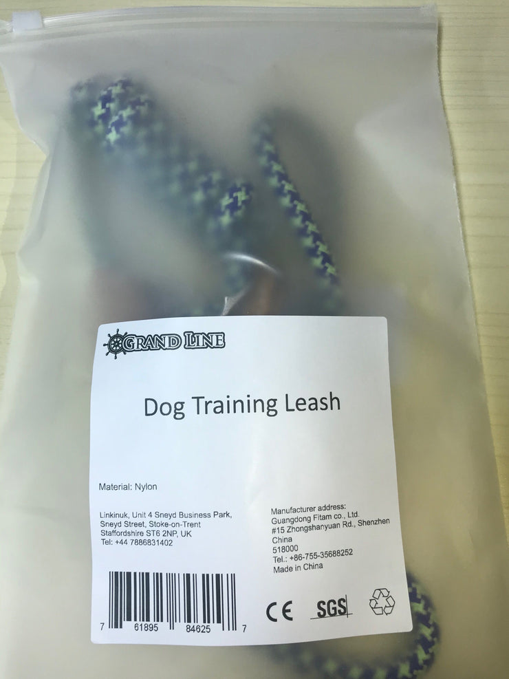 Grand Line Dog Leash for Training Walking Rope Slip Lead for Small, Medium, Large and Extra Heavy Dogs - 1.5m Long, Blue