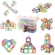 Grand Line Magnetic Building Block Set 66PCS Creative Educational Toys,3D Building Colorful Tiles for Boys, Girls with Storage Box