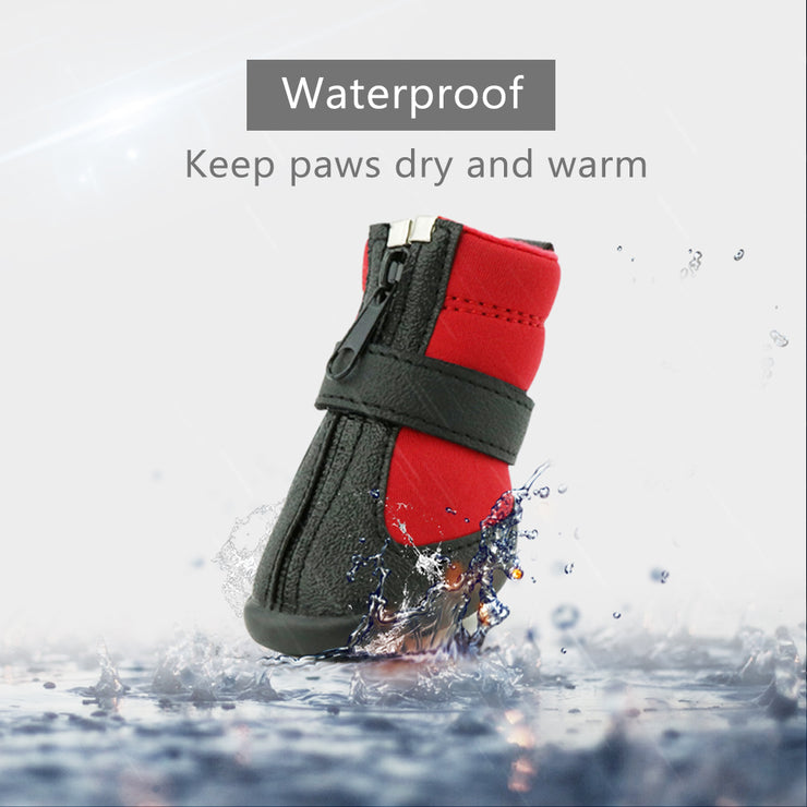 Grand Line Dog Boots Waterproof Pet Paw Protector with Wear-Resistant and Anti-Slip Sole Set of 4