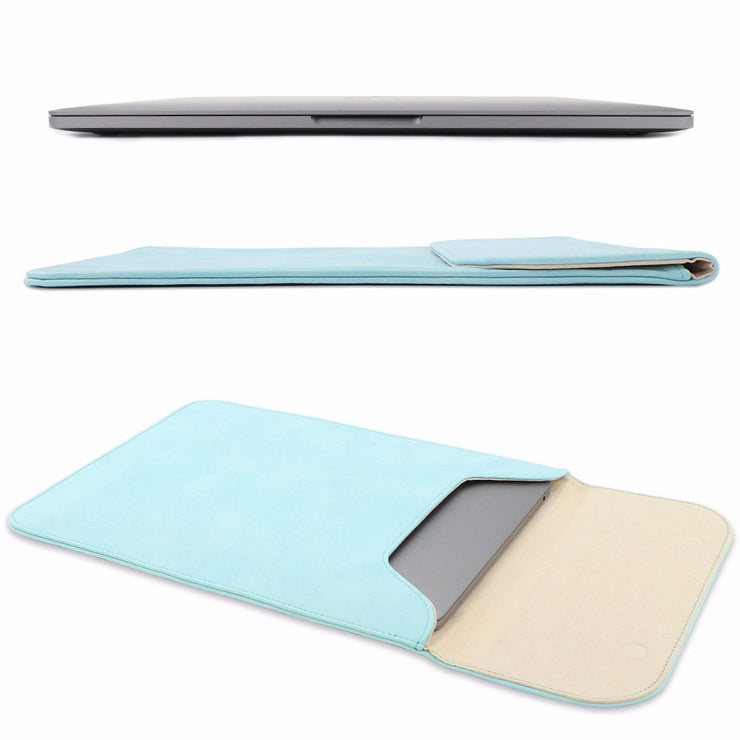 Allinside Blue Synthetic Leather Sleeve for MacBook Pro 15" with/without Retina and New MacBook Pro 15" with Touch Bar