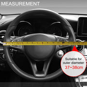Cofit Microfiber Leather Steering Wheel Cover Universal Size 37-38cm Black