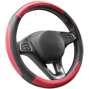 Cofit Microfiber Leather Steering Wheel Cover Universal Size 37-38cm Red and Black