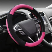 COFIT Plush Pink Steering Wheel Cover Universal Fit 38cm