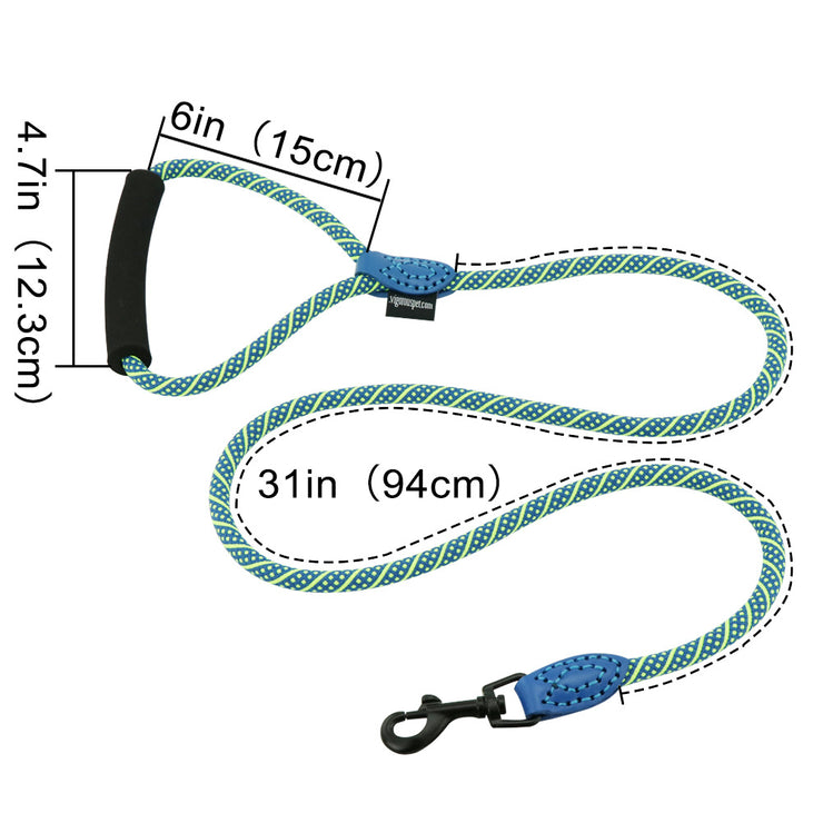Grand Line Nylon Dog Leash Rope with Comfortable Padded Handle for Small, Medium, Large Dogs - 5ft Long
