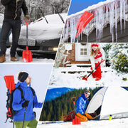 Cofit 47" Extra Long Handle Retractable Snow Shovel of Aluminum Alloy for Car Outdoor Camping and Garden,Four-Piece Construction
