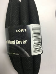 COFIT Breathable and Non Slip Microfiber Leather Steering Wheel Cover Universal - Black